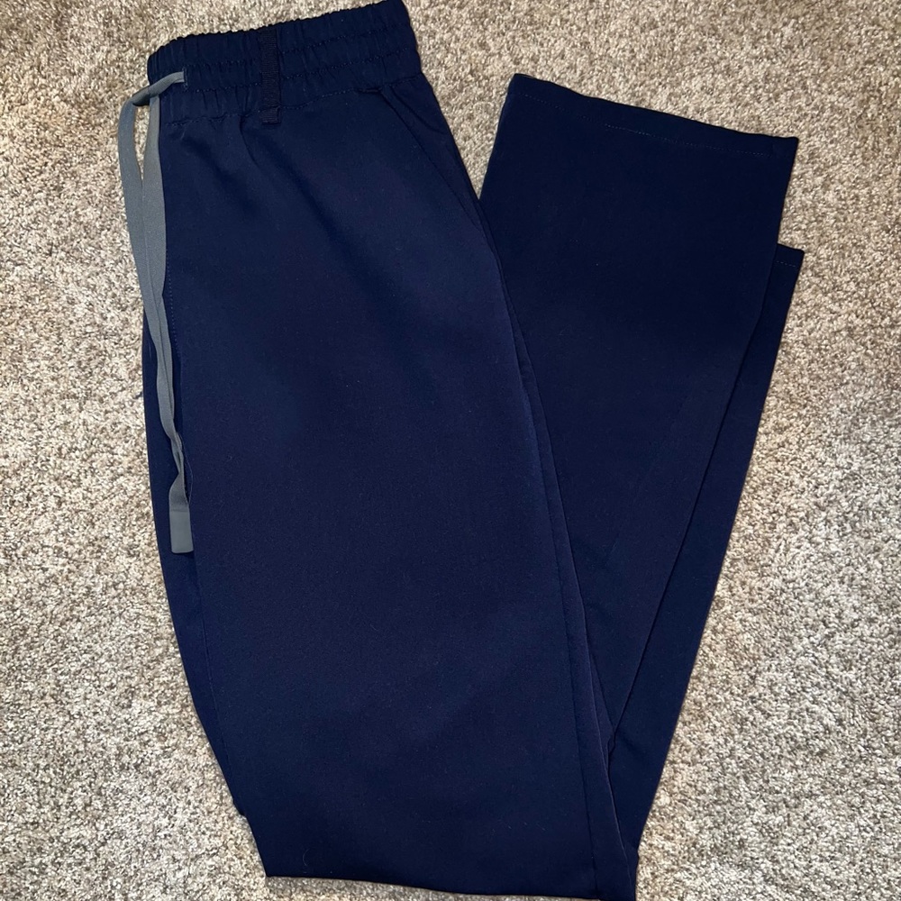 Figs Navy Scrub Pants- High waisted